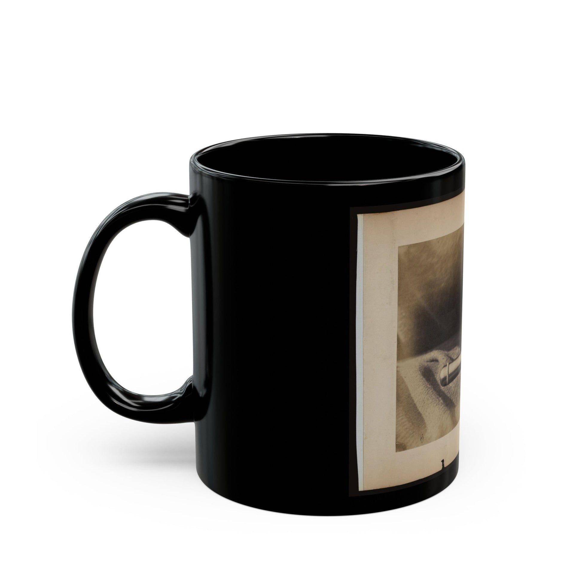 Expedients For Crossing Streams, Pocket Auger Used To Construct The Frames Of The Blanket Boats (U.S. Civil War) Black Coffee Mug-The Sticker Space