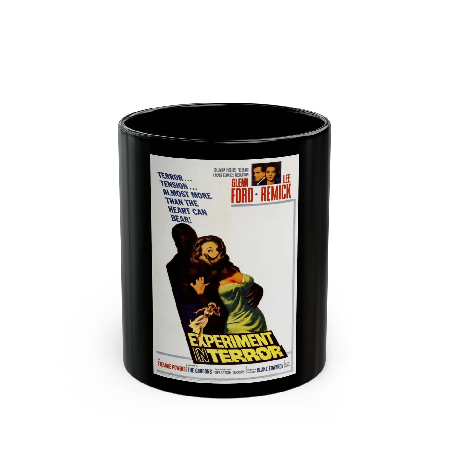 EXPERIMENT IN TERROR 1962 Movie Poster - Black Coffee Mug-11oz-The Sticker Space