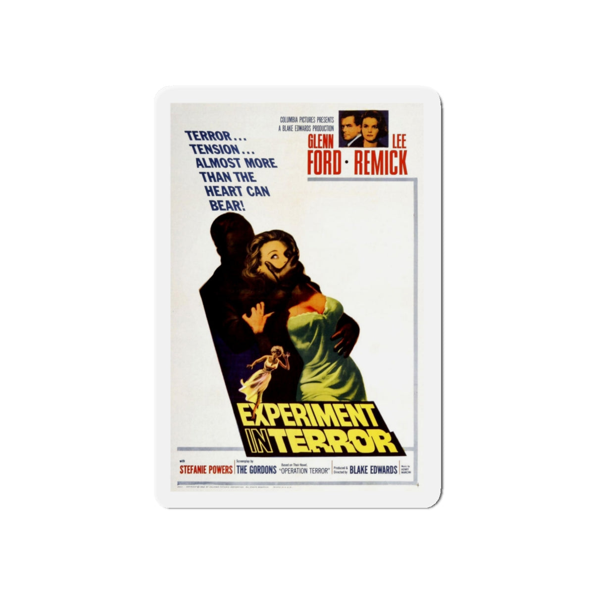 EXPERIMENT IN TERROR 1962 Movie Poster - Die-Cut Magnet-5" x 5"-The Sticker Space