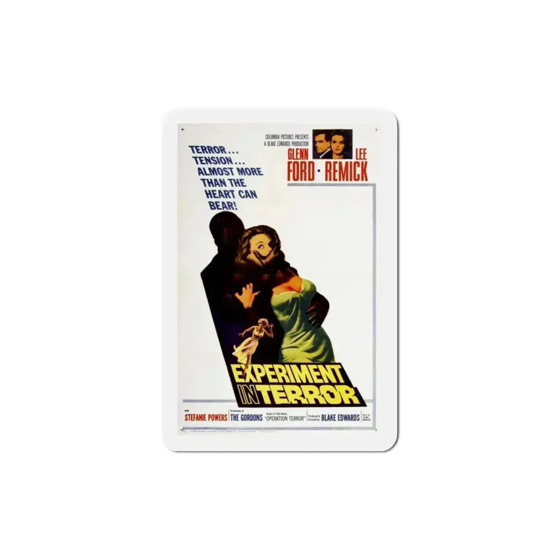 Experiment in Terror 1962 Movie Poster Refrigerator Magnet 3 Inch - The Sticker Space