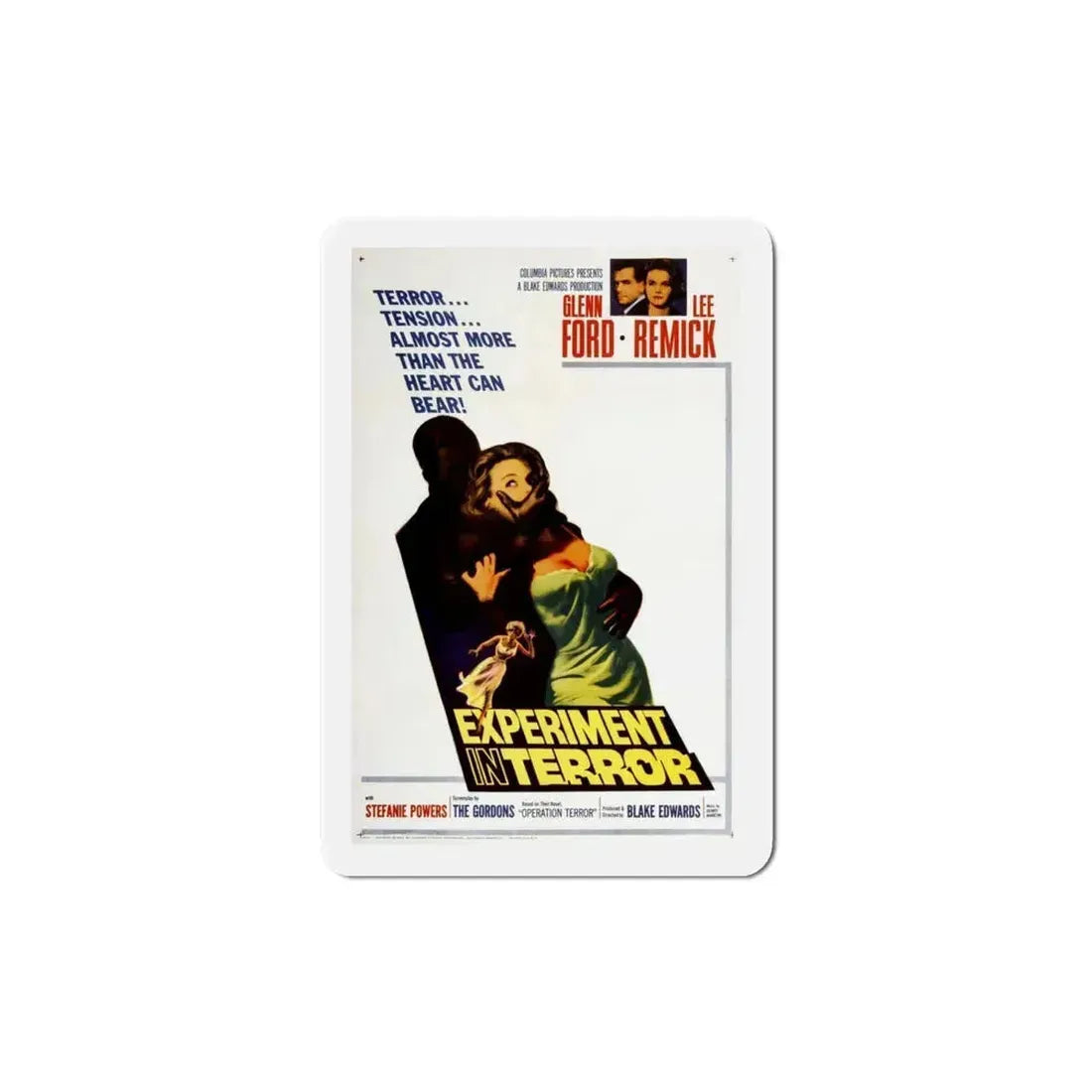 Experiment in Terror 1962 Movie Poster Refrigerator Magnet 4 Inch - The Sticker Space