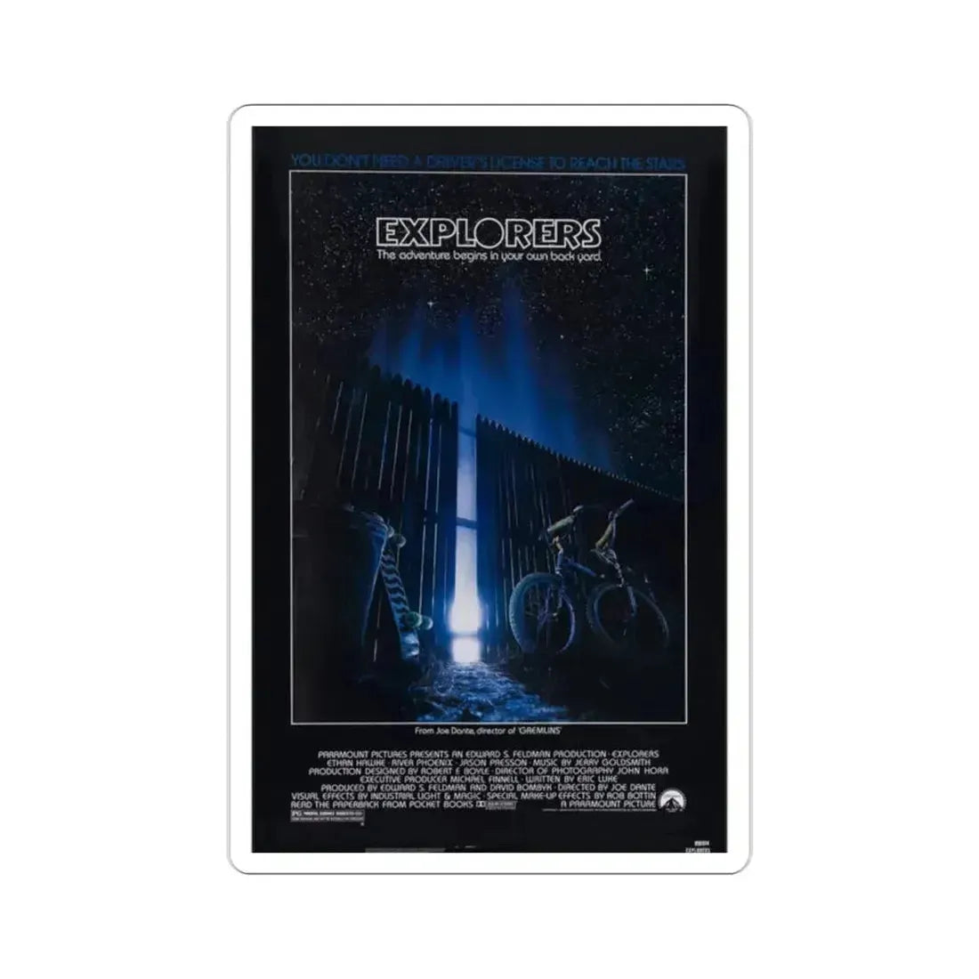 Explorers 1985 Movie Poster STICKER Vinyl Die-Cut Decal 2 Inch - The Sticker Space