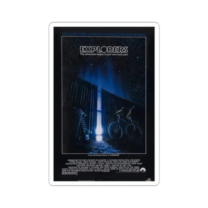 Explorers 1985 Movie Poster STICKER Vinyl Die-Cut Decal 3 Inch - The Sticker Space