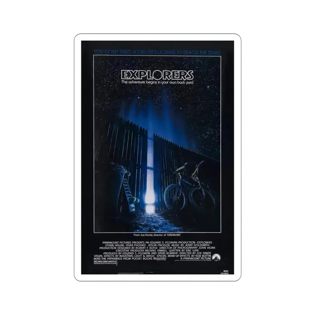 Explorers 1985 Movie Poster STICKER Vinyl Die-Cut Decal - The Sticker Space