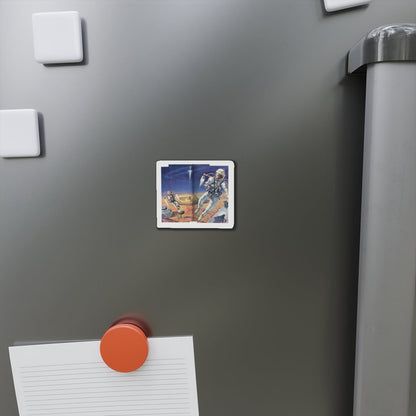 Exploring on Mars, half a year from home (Magazine Illustration) Refrigerator Magnet-The Sticker Space