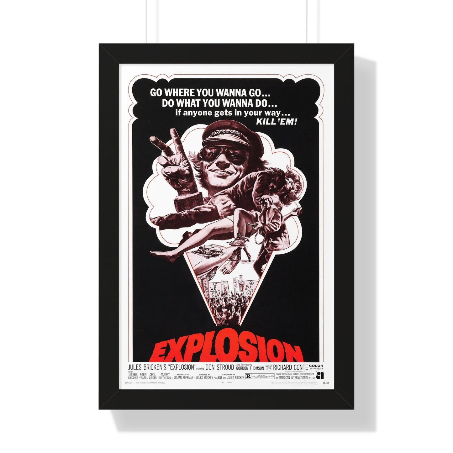 EXPLOSION 1969 - Framed Movie Poster-16″ x 24″-The Sticker Space