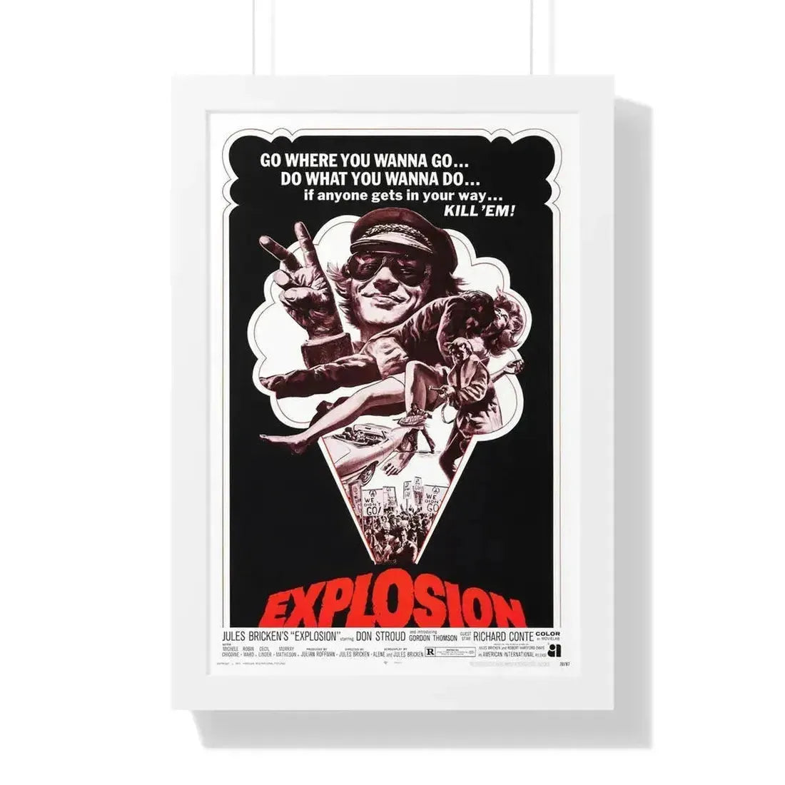 EXPLOSION 1969 - Framed Movie Poster 16″ x 24″ White - The Sticker Space
