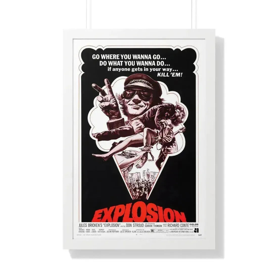 EXPLOSION 1969 - Framed Movie Poster 20" x 30" White - The Sticker Space