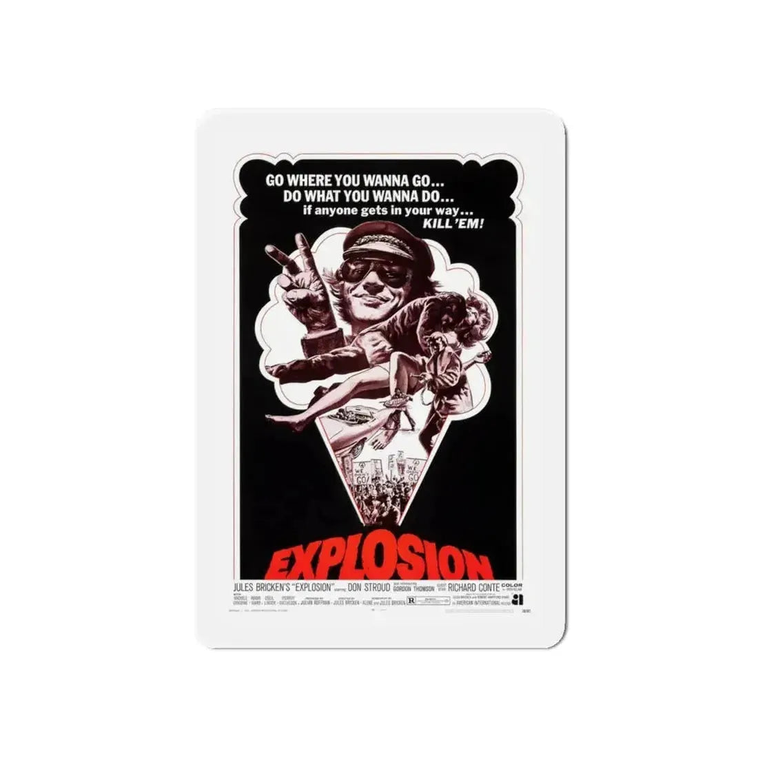 EXPLOSION 1969 Movie Poster - Refrigerator Magnet - The Sticker Space