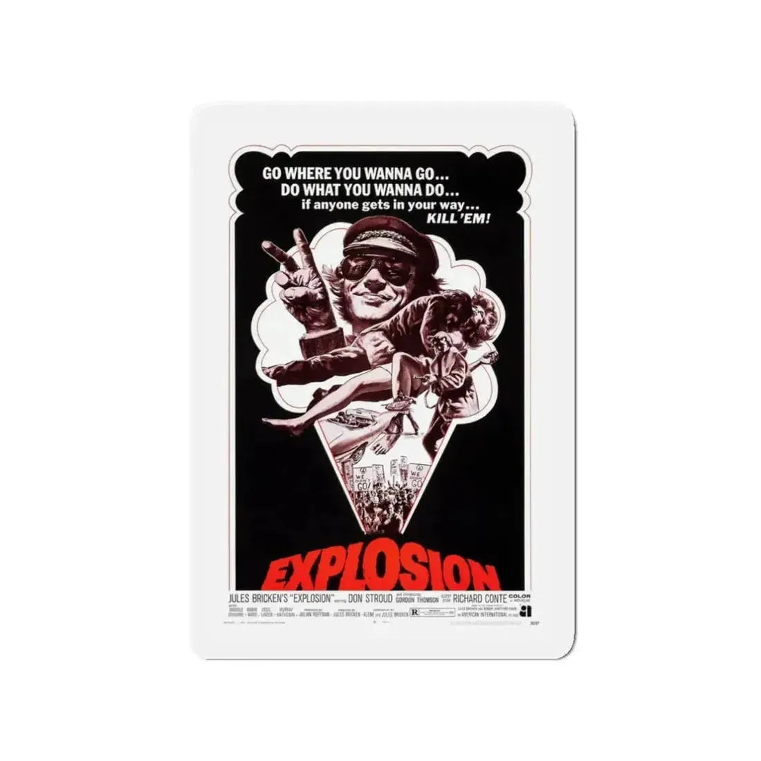 EXPLOSION 1969 Movie Poster - Refrigerator Magnet - The Sticker Space