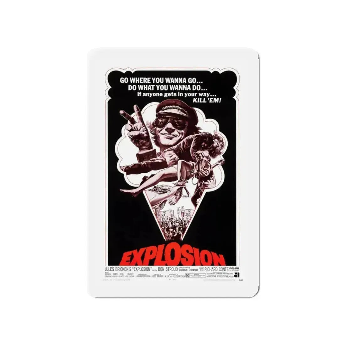 EXPLOSION 1969 Movie Poster - Refrigerator Magnet - The Sticker Space