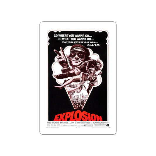 EXPLOSION 1969 Movie Poster STICKER Vinyl Die-Cut Decal-2 Inch-The Sticker Space