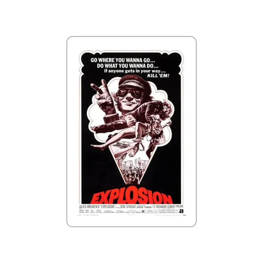 EXPLOSION 1969 Movie Poster STICKER Vinyl Die-Cut Decal 2 Inch - The Sticker Space
