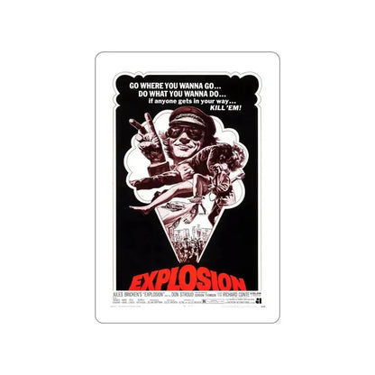 EXPLOSION 1969 Movie Poster STICKER Vinyl Die-Cut Decal 4 Inch - The Sticker Space