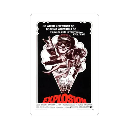 EXPLOSION 1969 Movie Poster - STICKER Vinyl Kiss-Cut Decal 6 Inch White - The Sticker Space
