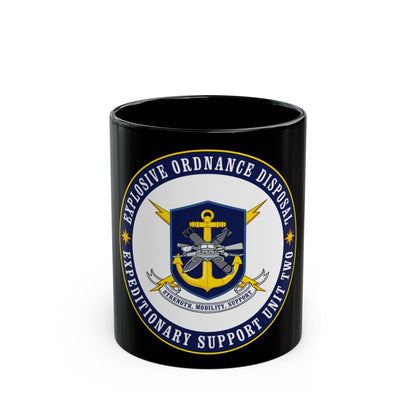 Explosive Ordnance Disposal Unit Two (U.S. Navy) Black Coffee Mug-11oz-The Sticker Space