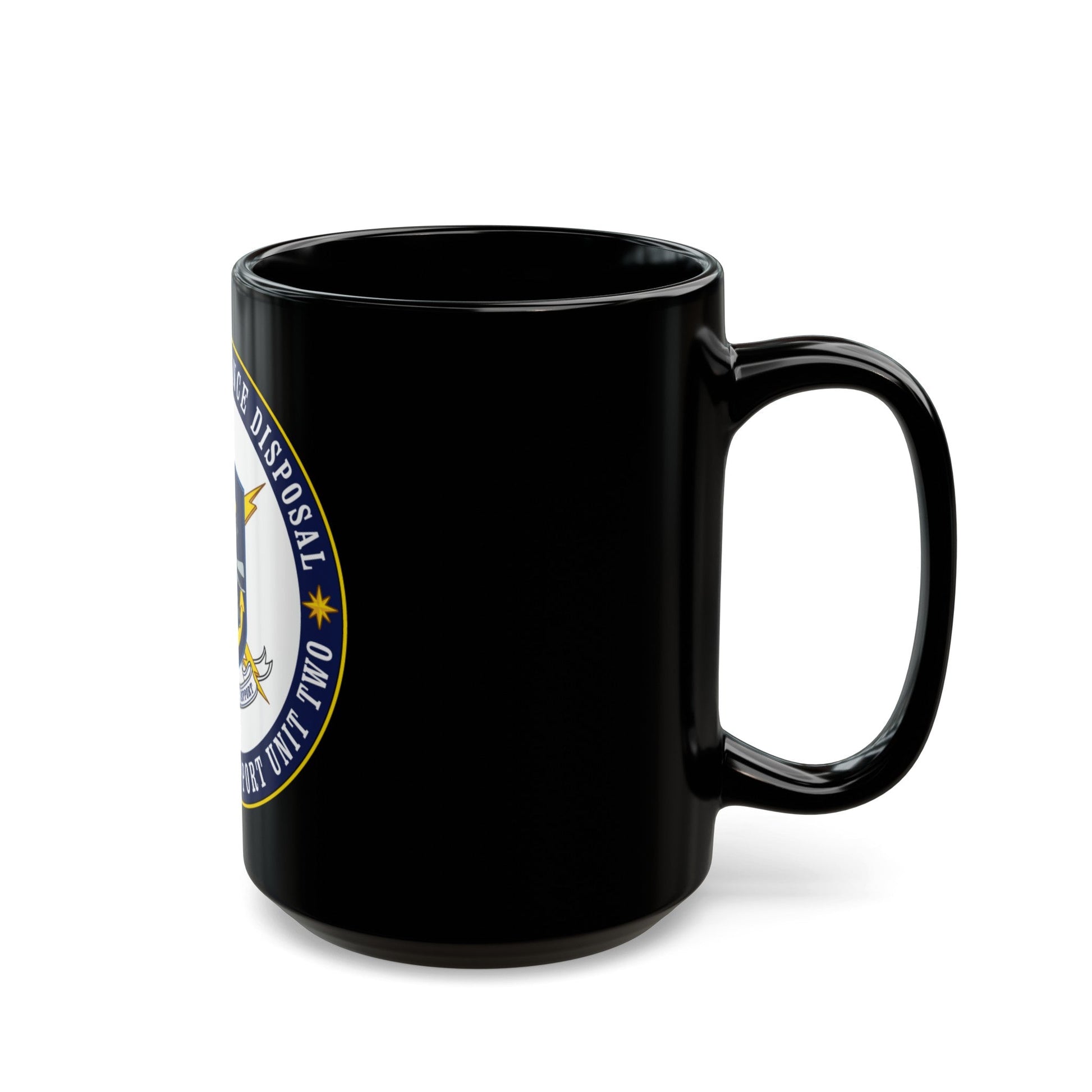 Explosive Ordnance Disposal Unit Two (U.S. Navy) Black Coffee Mug-The Sticker Space