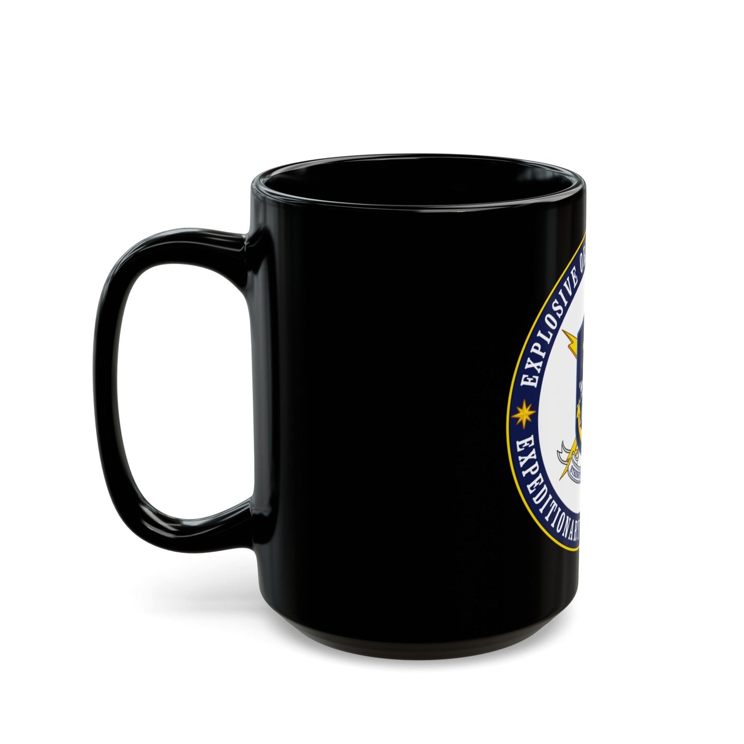 Explosive Ordnance Disposal Unit Two (U.S. Navy) Black Coffee Mug-The Sticker Space