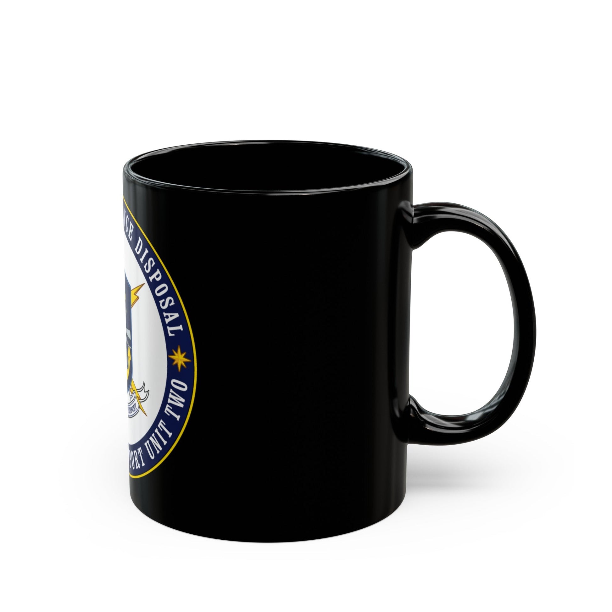 Explosive Ordnance Disposal Unit Two (U.S. Navy) Black Coffee Mug-The Sticker Space