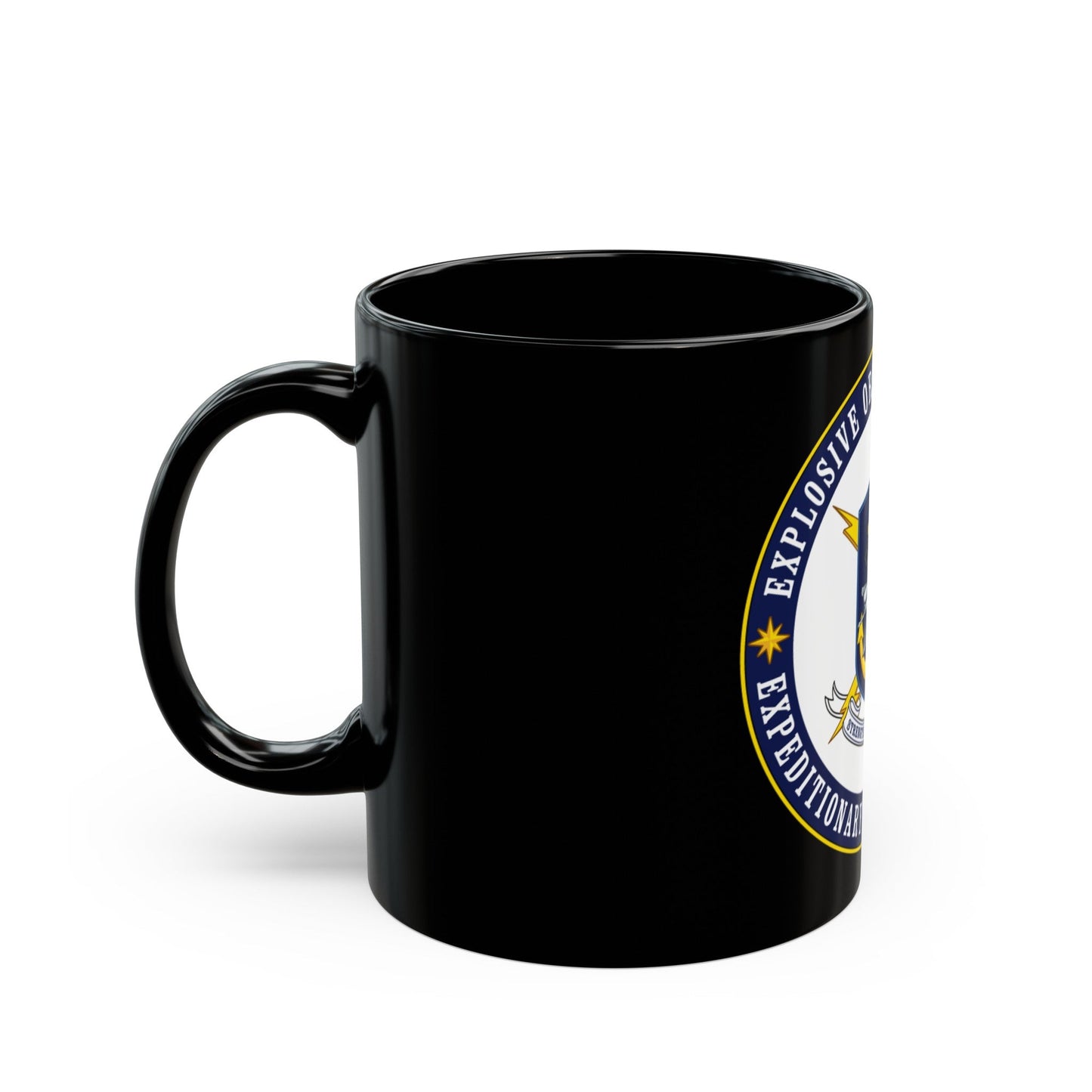 Explosive Ordnance Disposal Unit Two (U.S. Navy) Black Coffee Mug-The Sticker Space