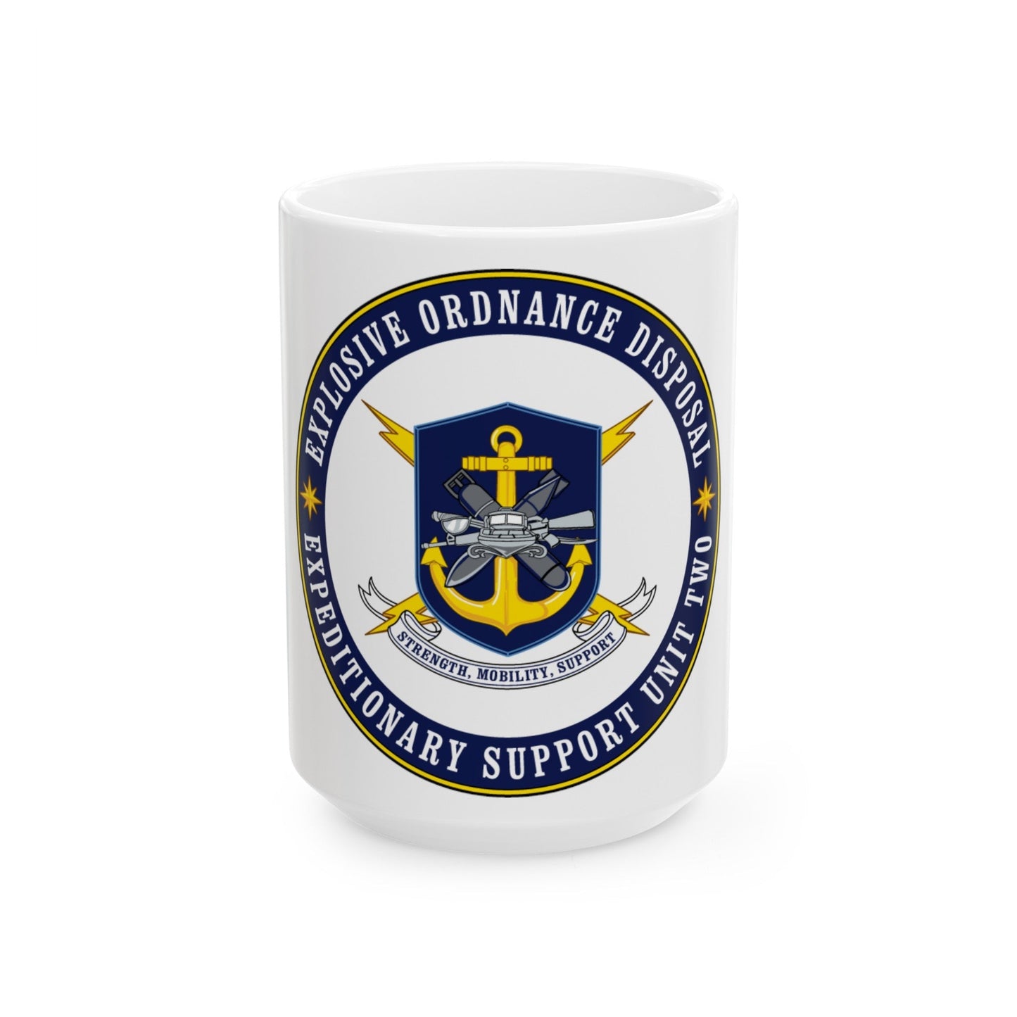 Explosive Ordnance Disposal Unit Two (U.S. Navy) White Coffee Mug-15oz-The Sticker Space