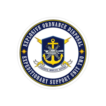 Explosive Ordnance Disposal Unit Two (U.S. Navy) Transparent STICKER Die-Cut Vinyl Decal 2 Inch Transparent - The Sticker Space