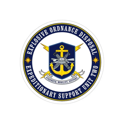 Explosive Ordnance Disposal Unit Two (U.S. Navy) Transparent STICKER Die-Cut Vinyl Decal 6 Inch Transparent - The Sticker Space