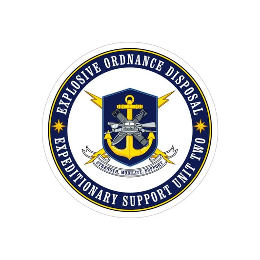Explosive Ordnance Disposal Unit Two (U.S. Navy) Transparent STICKER Die-Cut Vinyl Decal 6 Inch Transparent - The Sticker Space