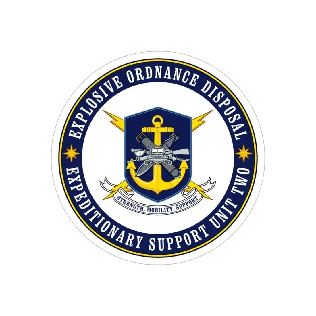 Explosive Ordnance Disposal Unit Two (U.S. Navy) Transparent STICKER Die-Cut Vinyl Decal - The Sticker Space