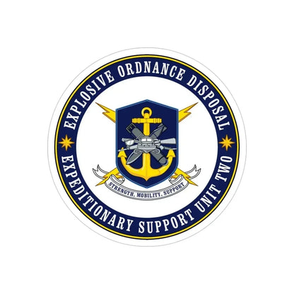 Explosive Ordnance Disposal Unit Two (U.S. Navy) Transparent STICKER Die-Cut Vinyl Decal - The Sticker Space