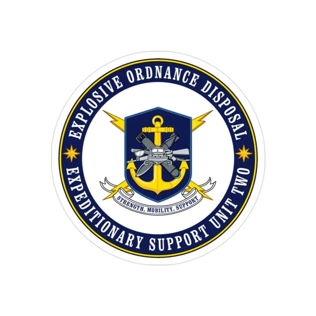 Explosive Ordnance Disposal Unit Two (U.S. Navy) Transparent STICKER Die-Cut Vinyl Decal - The Sticker Space