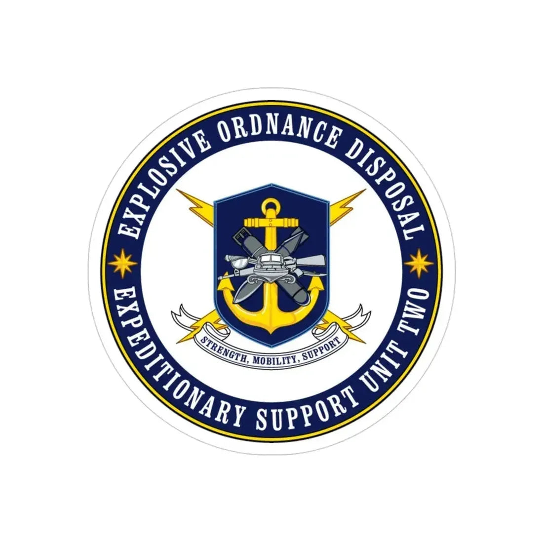 Explosive Ordnance Disposal Unit Two (U.S. Navy) Transparent STICKER Die-Cut Vinyl Decal - The Sticker Space