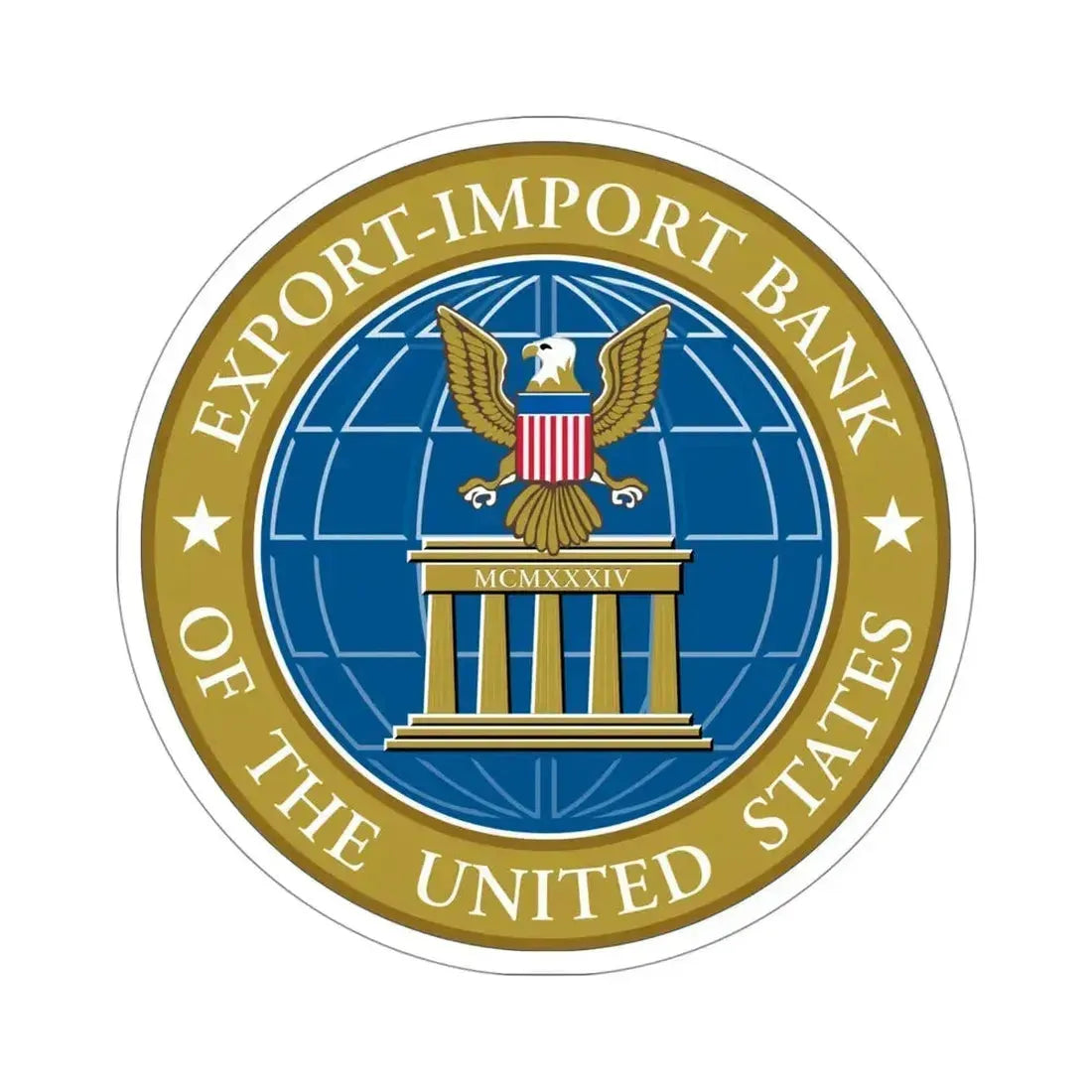 Export Import Bank of the United States STICKER Vinyl Die-Cut Decal 4 Inch - The Sticker Space