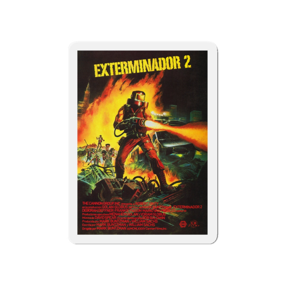 EXTERMINATOR 2 1984 Movie Poster - Die-Cut Magnet-5" x 5"-The Sticker Space