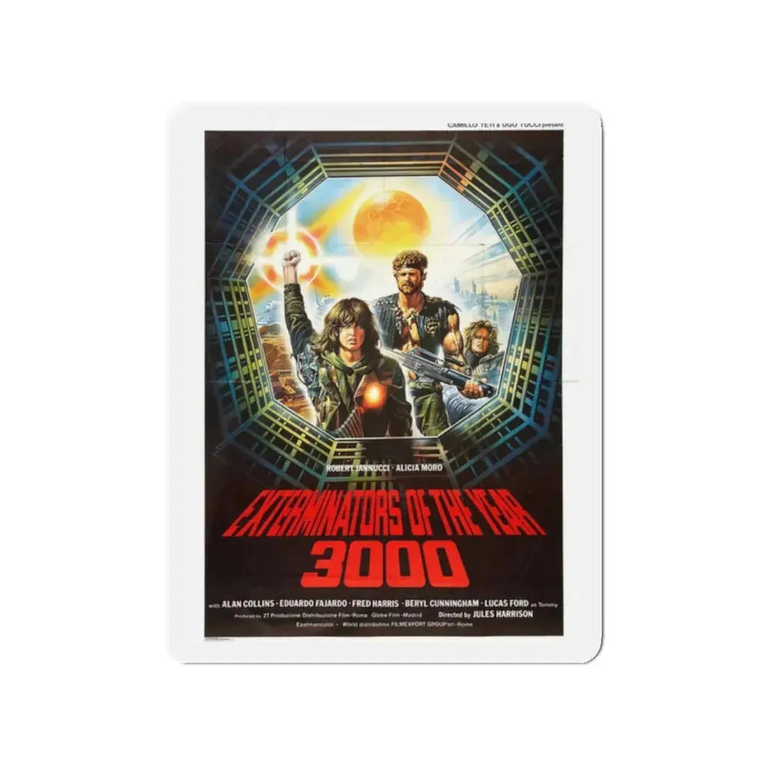 EXTERMINATORS OF THE YEAR 3000 1983 Movie Poster - Refrigerator Magnet 2 Inch - The Sticker Space
