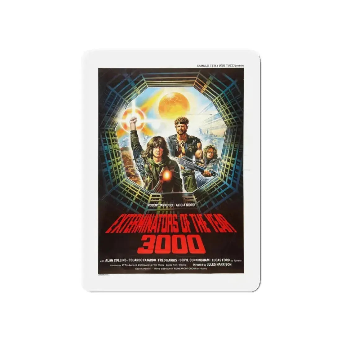 EXTERMINATORS OF THE YEAR 3000 1983 Movie Poster - Refrigerator Magnet 5 Inch - The Sticker Space