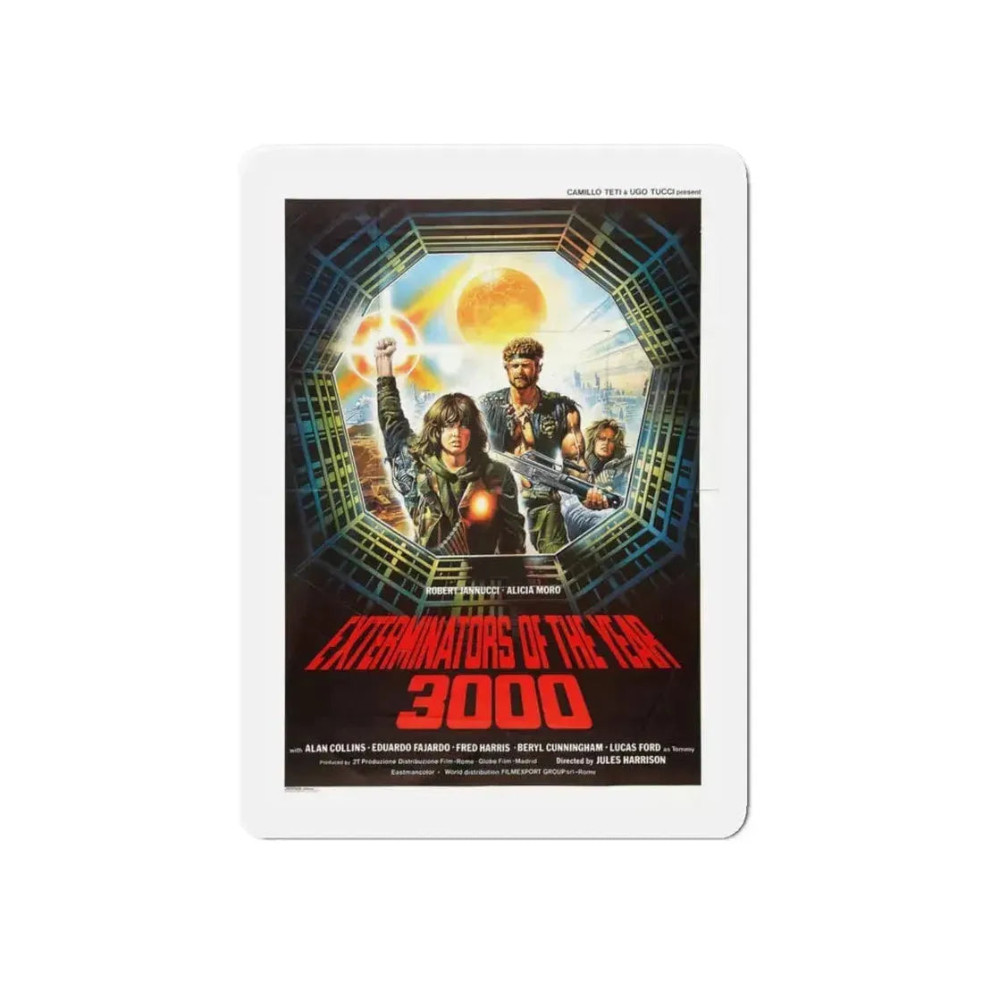 EXTERMINATORS OF THE YEAR 3000 1983 Movie Poster - Refrigerator Magnet 6 Inch - The Sticker Space