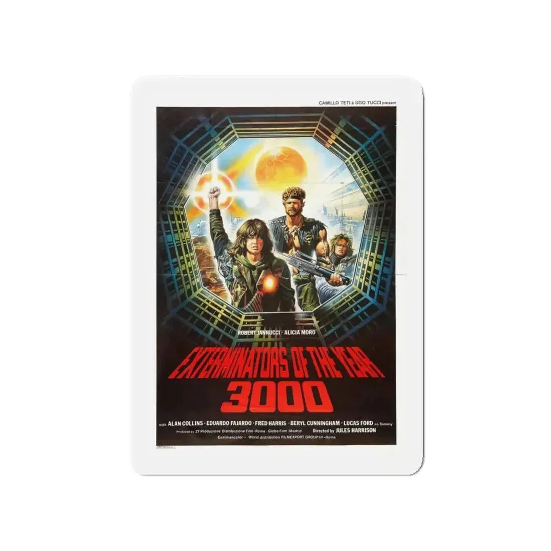 EXTERMINATORS OF THE YEAR 3000 1983 Movie Poster - Refrigerator Magnet - The Sticker Space
