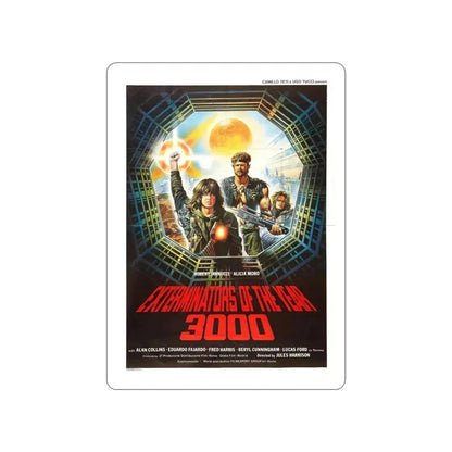 EXTERMINATORS OF THE YEAR 3000 1983 Movie Poster STICKER Vinyl Die-Cut Decal 3 Inch - The Sticker Space