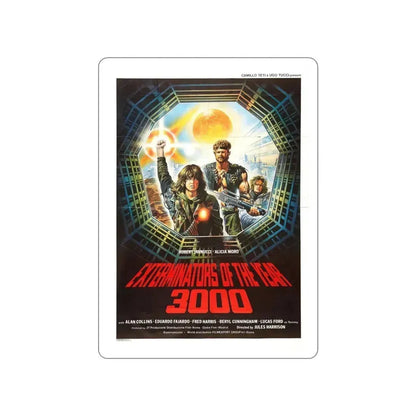 EXTERMINATORS OF THE YEAR 3000 1983 Movie Poster STICKER Vinyl Die-Cut Decal 4 Inch - The Sticker Space