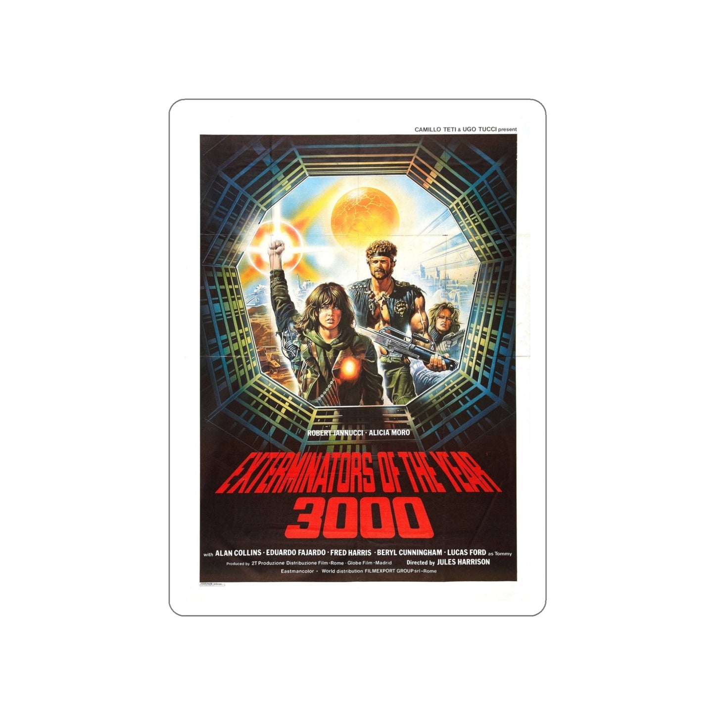 EXTERMINATORS OF THE YEAR 3000 1983 Movie Poster STICKER Vinyl Die-Cut Decal-5 Inch-The Sticker Space