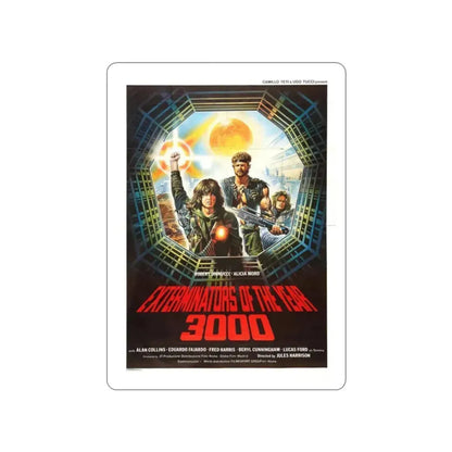 EXTERMINATORS OF THE YEAR 3000 1983 Movie Poster STICKER Vinyl Die-Cut Decal - The Sticker Space
