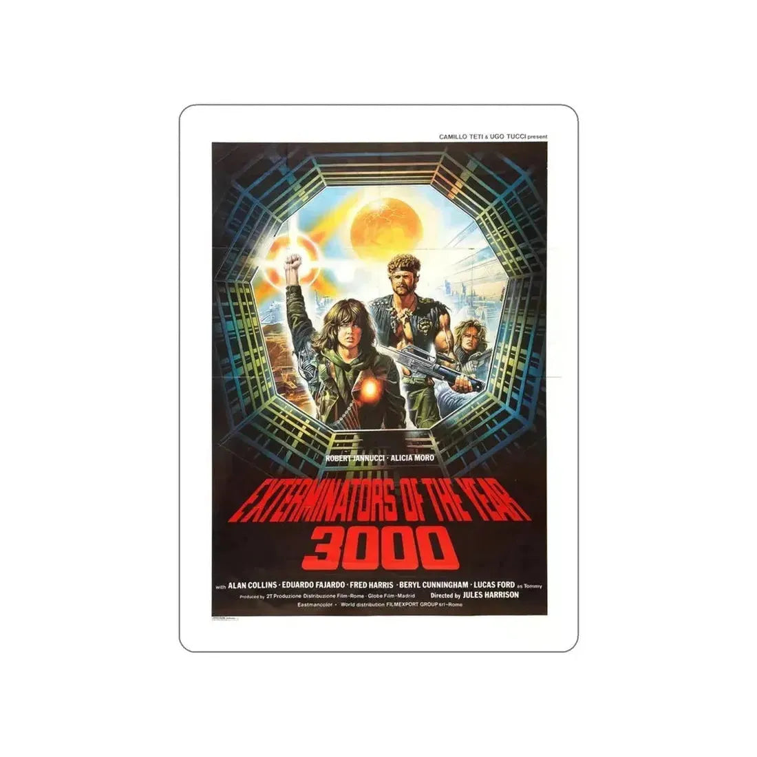 EXTERMINATORS OF THE YEAR 3000 1983 Movie Poster STICKER Vinyl Die-Cut Decal - The Sticker Space