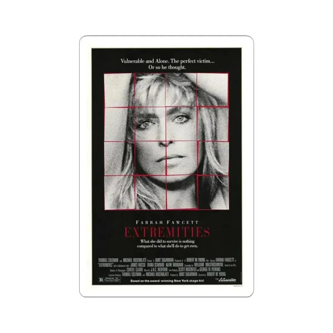 EXTREMITIES 1966 Movie Poster - STICKER Vinyl Kiss-Cut Decal 3 Inch White - The Sticker Space