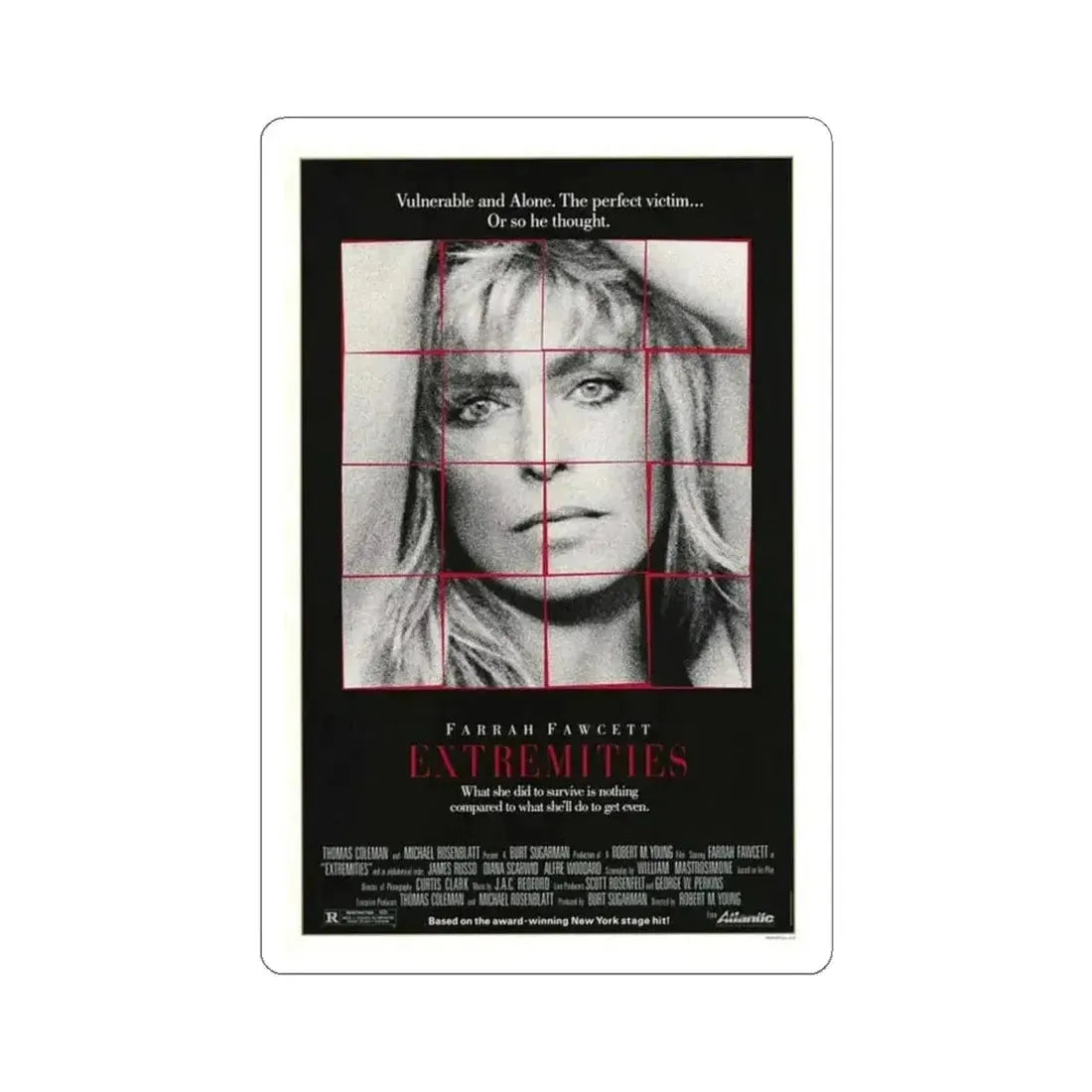 EXTREMITIES 1966 Movie Poster - STICKER Vinyl Kiss-Cut Decal 4 Inch White - The Sticker Space