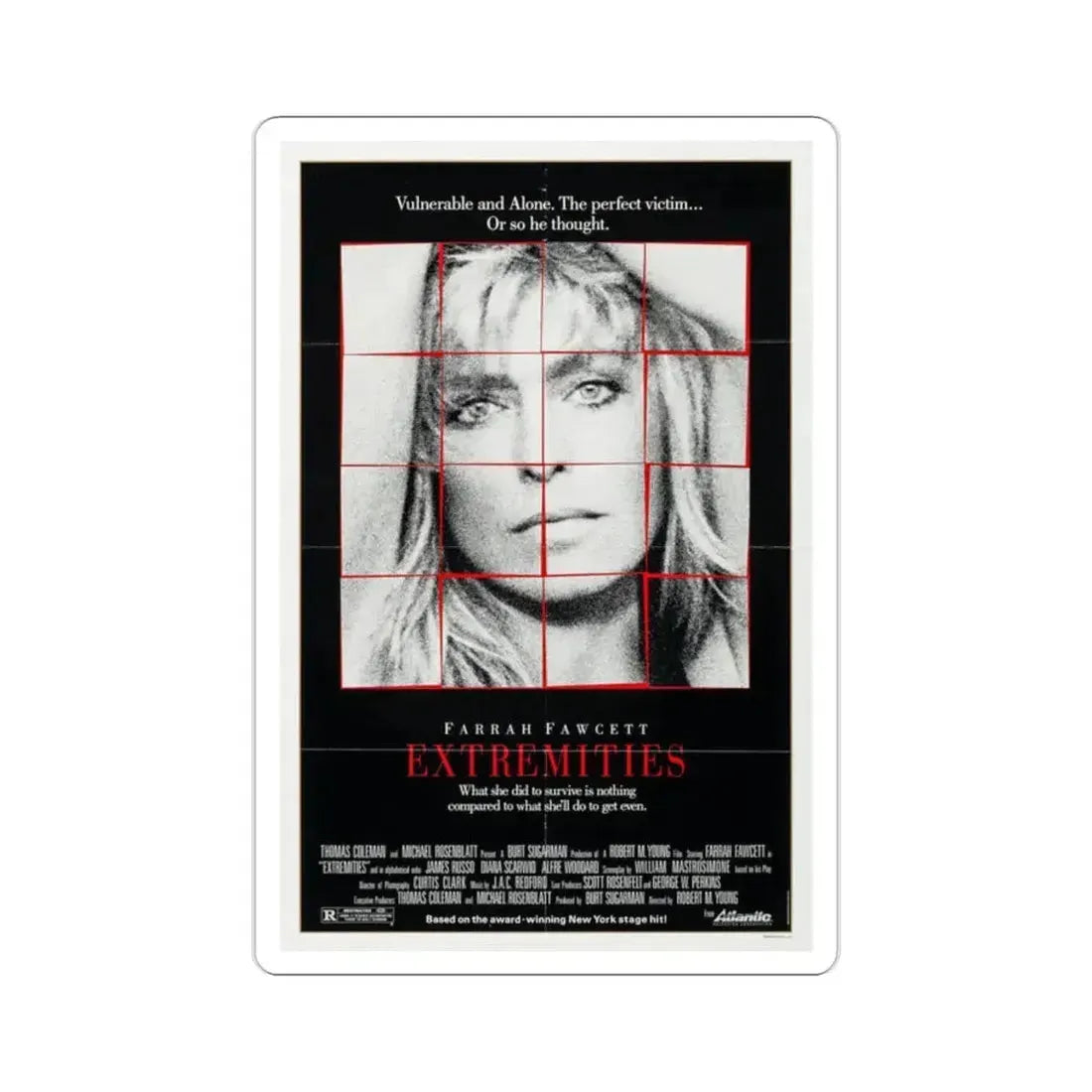 Extremities 1986 Movie Poster STICKER Vinyl Die-Cut Decal 2 Inch - The Sticker Space