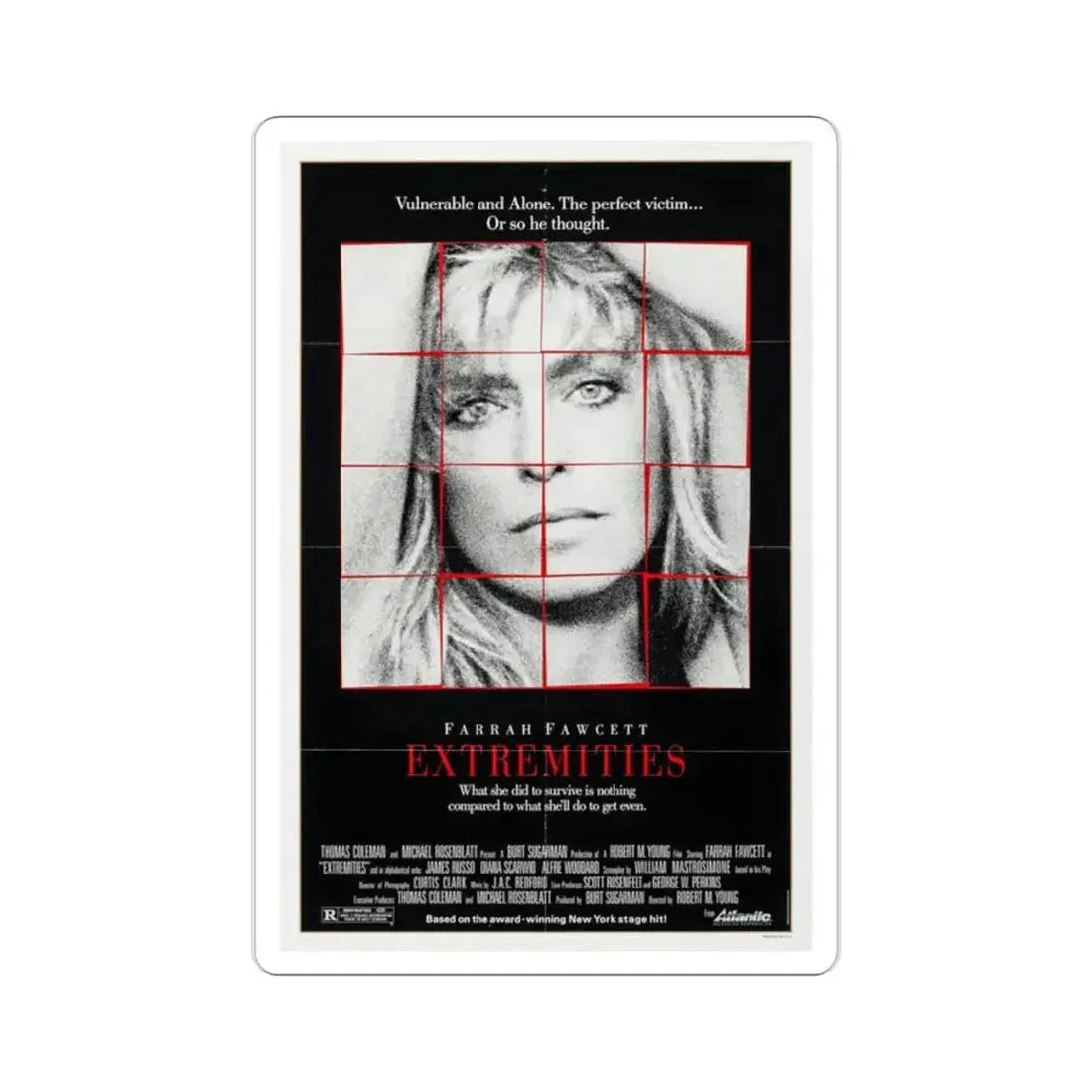 Extremities 1986 Movie Poster STICKER Vinyl Die-Cut Decal - The Sticker Space