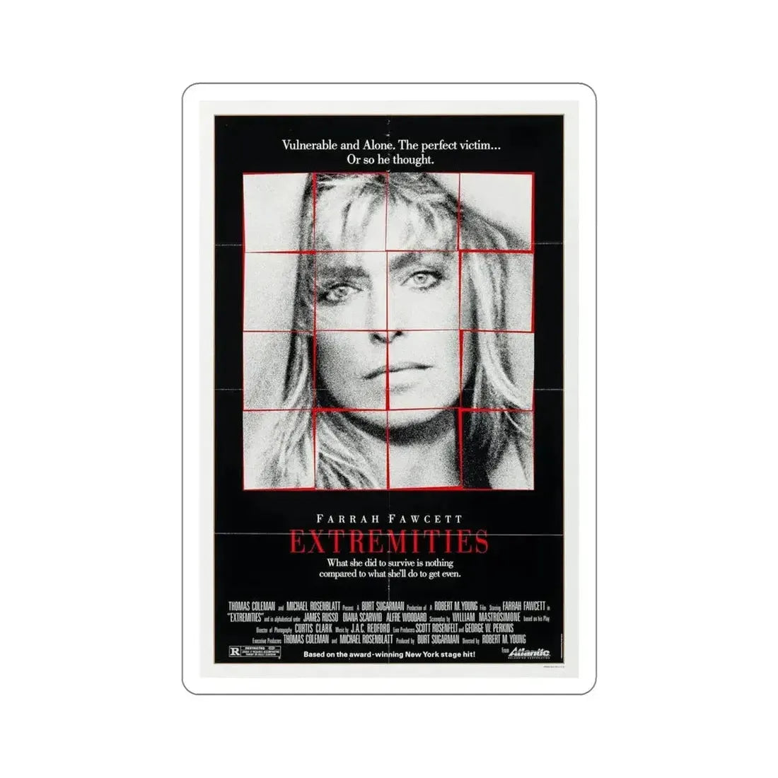 Extremities 1986 Movie Poster STICKER Vinyl Die-Cut Decal - The Sticker Space