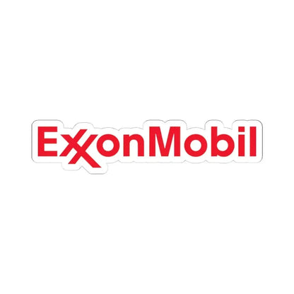 ExxonMobil (Logo) STICKER Vinyl Kiss-Cut Decal 4 Inch White - The Sticker Space