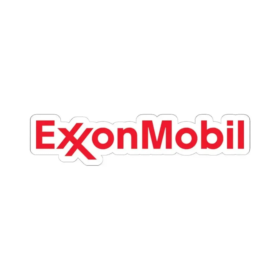 ExxonMobil (Logo) STICKER Vinyl Kiss-Cut Decal 6 Inch White - The Sticker Space